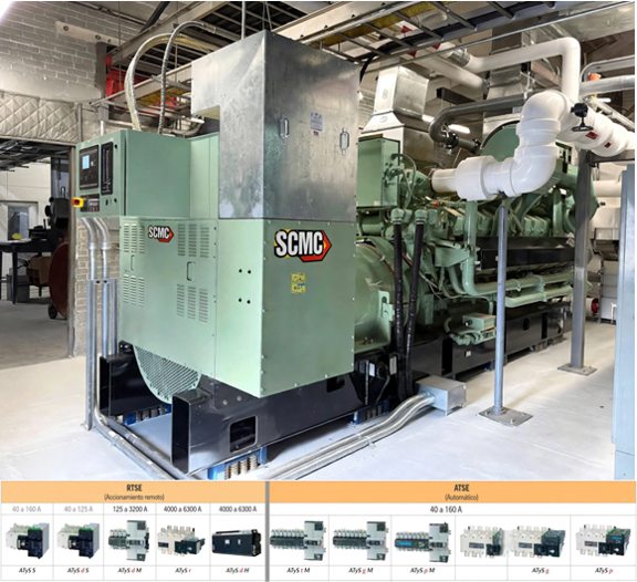 Grupo electrógeno y equipos de transferencia Socomec